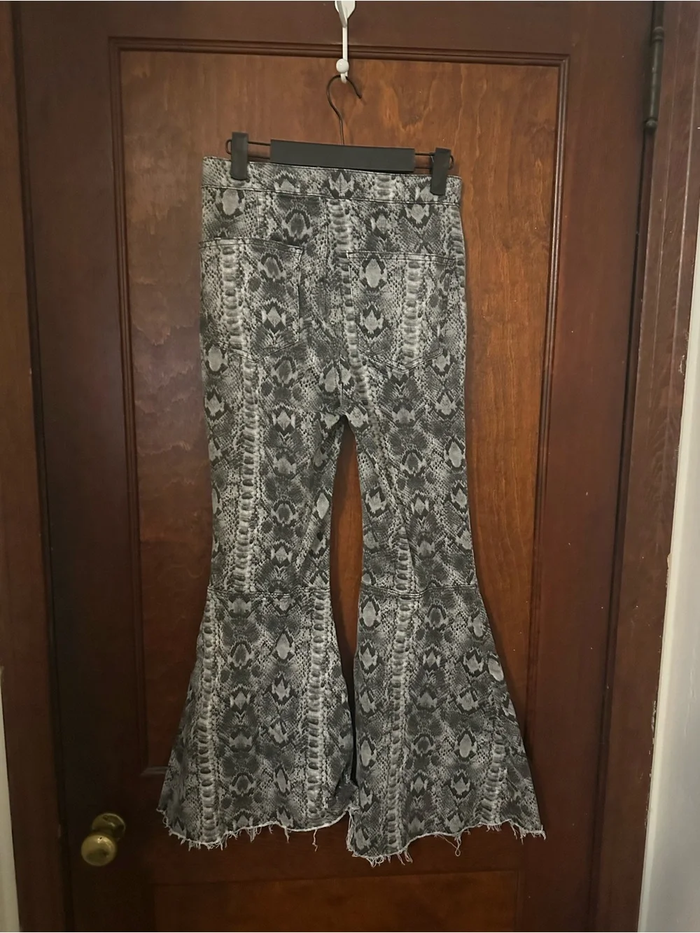 Free People Just Float On snakeskin bell bottom pants 27